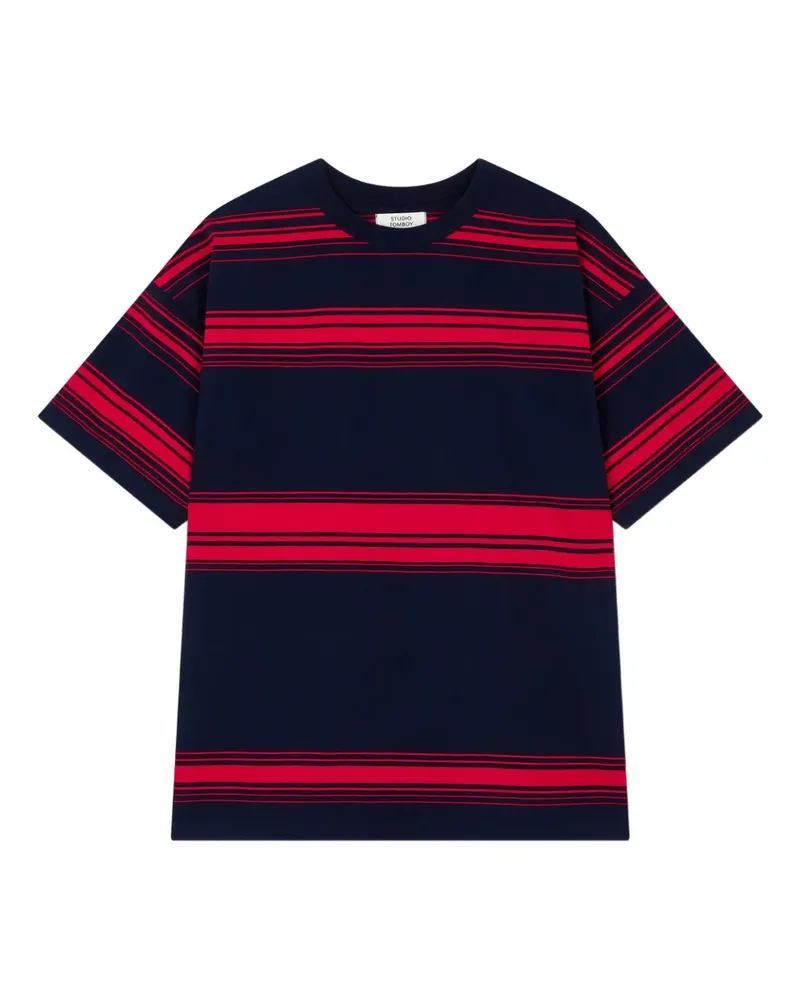 STUDIO TOMBOY Gestreiftes T-Shirt - Schwarz Schwarz