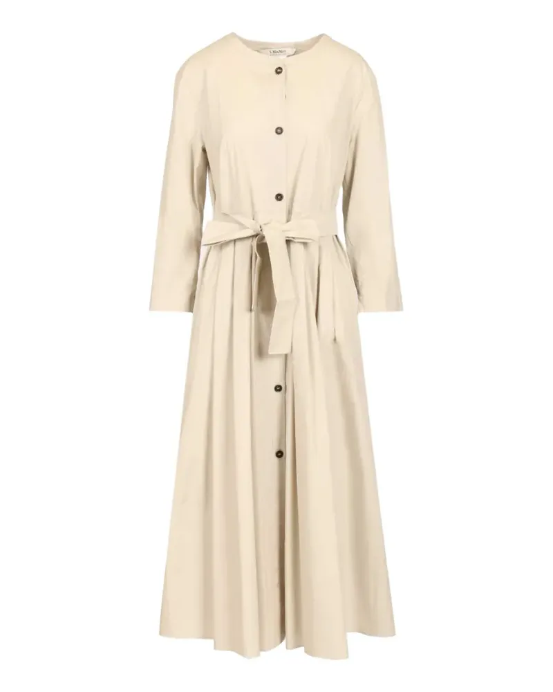 Max Mara pleated popelin dress - Nude Nude