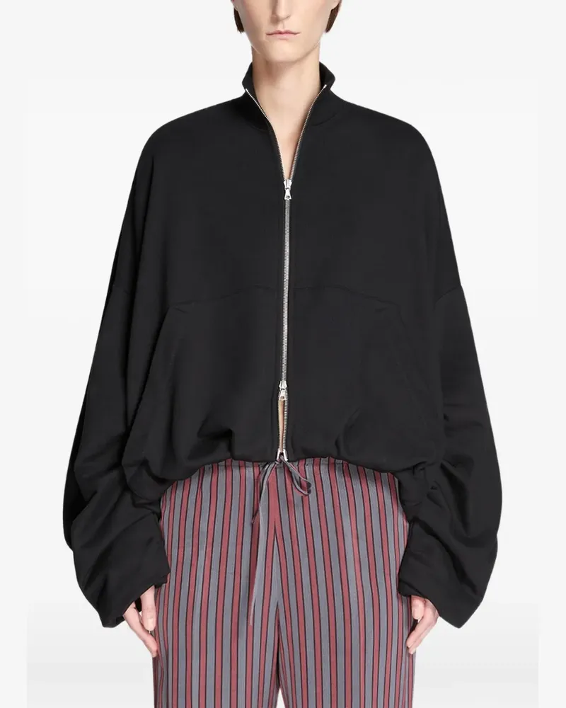 Dries van Noten Drapierte Jerseyjacke - Schwarz Schwarz