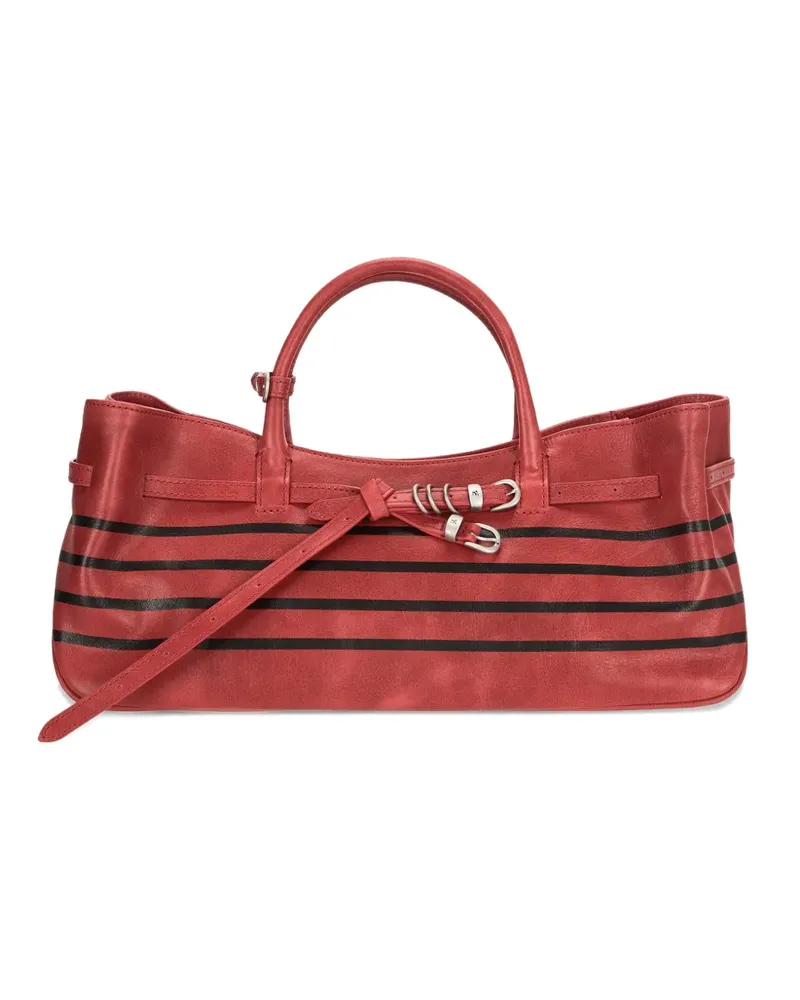 Marge Sherwood Gestreifter Grandma Tote Bag - Rot Rot