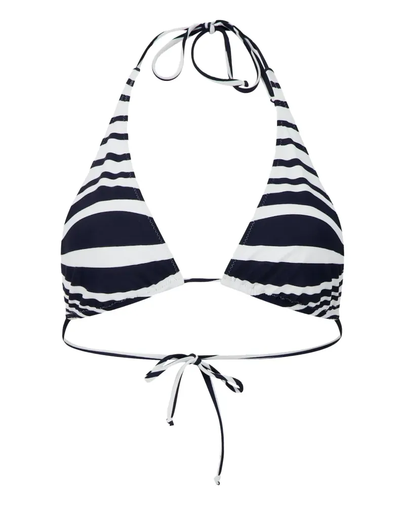 Jean Paul Gaultier Gestreiftes Morphing-Bikinioberteil - Blau Blau