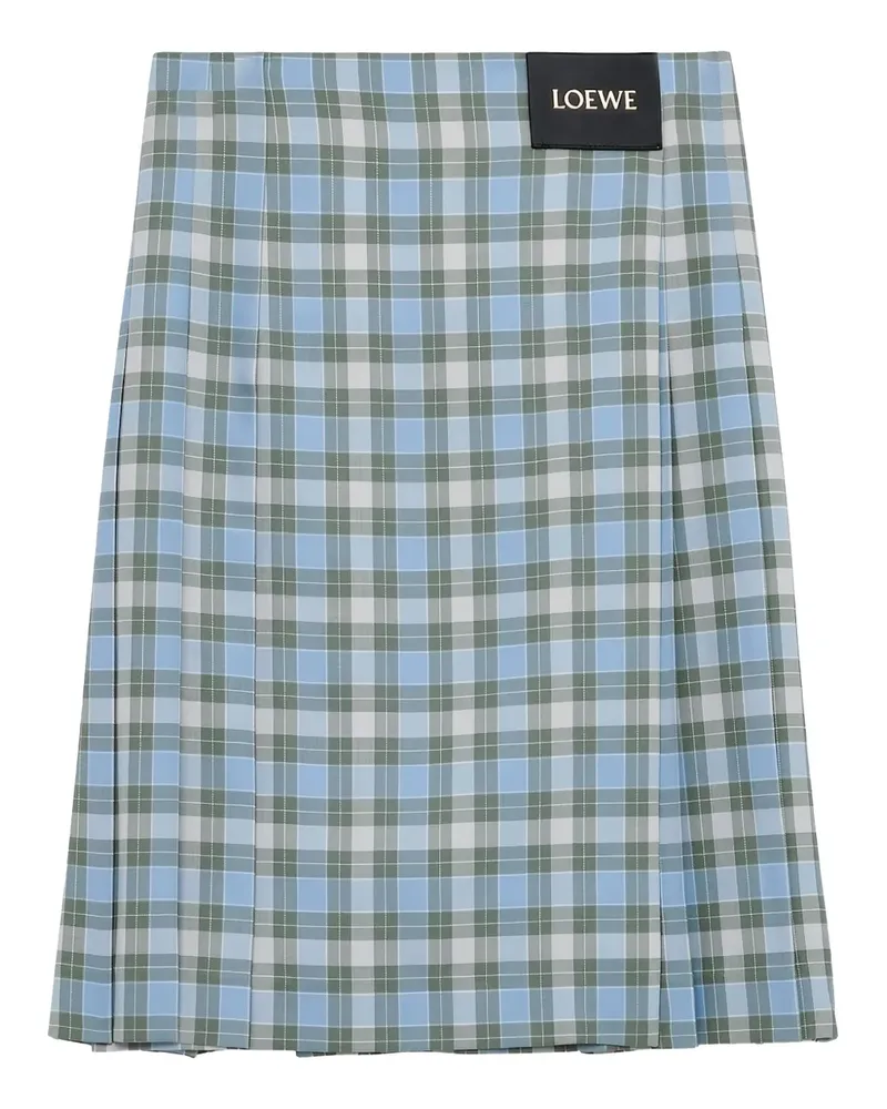 Loewe Pleated skirt in wool blend - Blau Blau