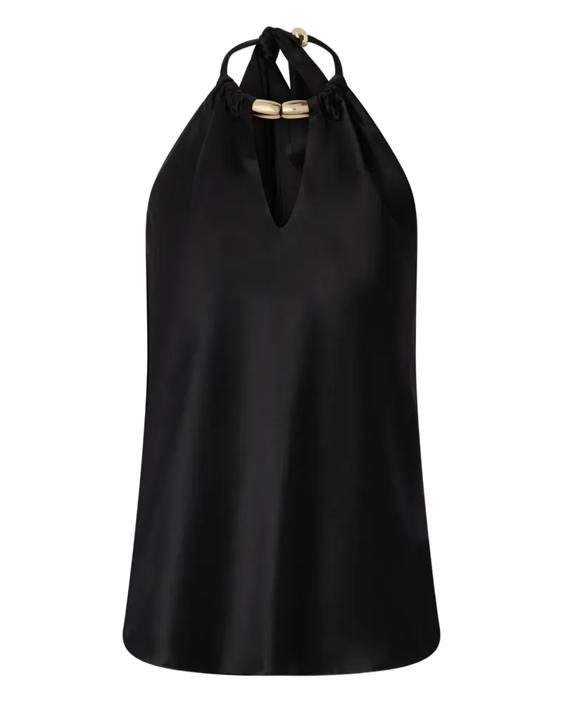 Pinko Neckholder-Bluse mit Schleife - Schwarz Schwarz