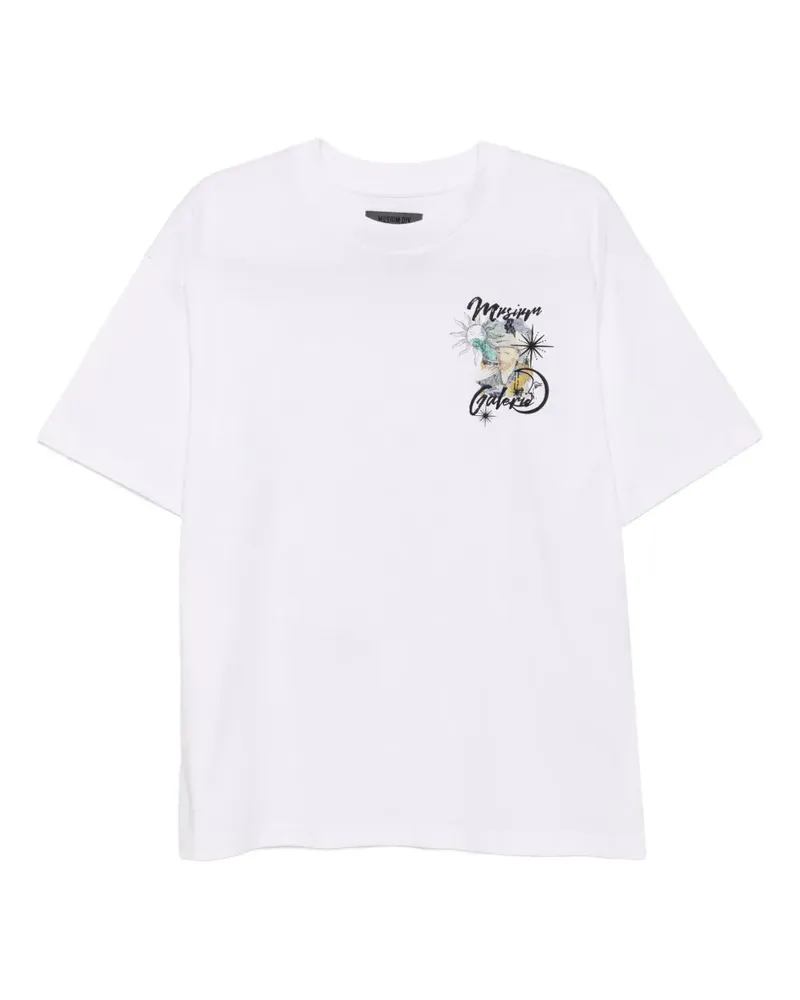 Musium Div. T-Shirt mit Van-Gogh-Print - Weiß Weiß