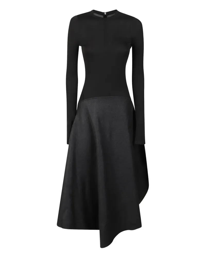 Victoria Beckham long-sleeve asymmetric dress - Schwarz Schwarz