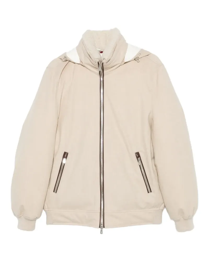 Brunello Cucinelli Kapuzenjacke mit Reißverschluss - Nude Nude