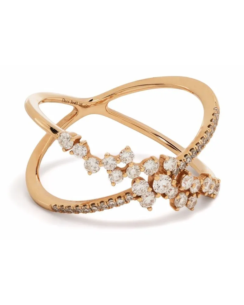 DJULA 18kt Weißgoldring mit Diamanten - Rosa Rosa