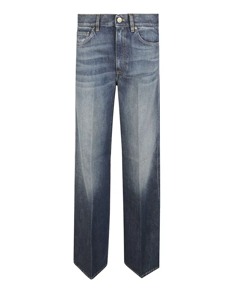PT TORINO Ausgeblichene Wide-Leg-Jeans - Blau Blau