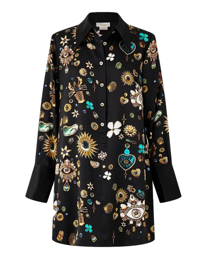 Camilla Amulets and Alchemy Hemdkleid - Schwarz Schwarz