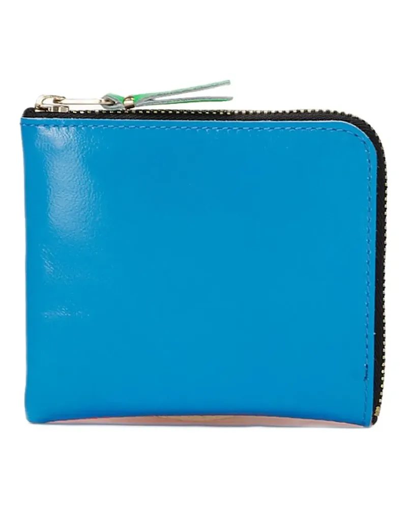 Comme des Garçons Portemonnaie in Colour-Block-Optik - Blau Blau