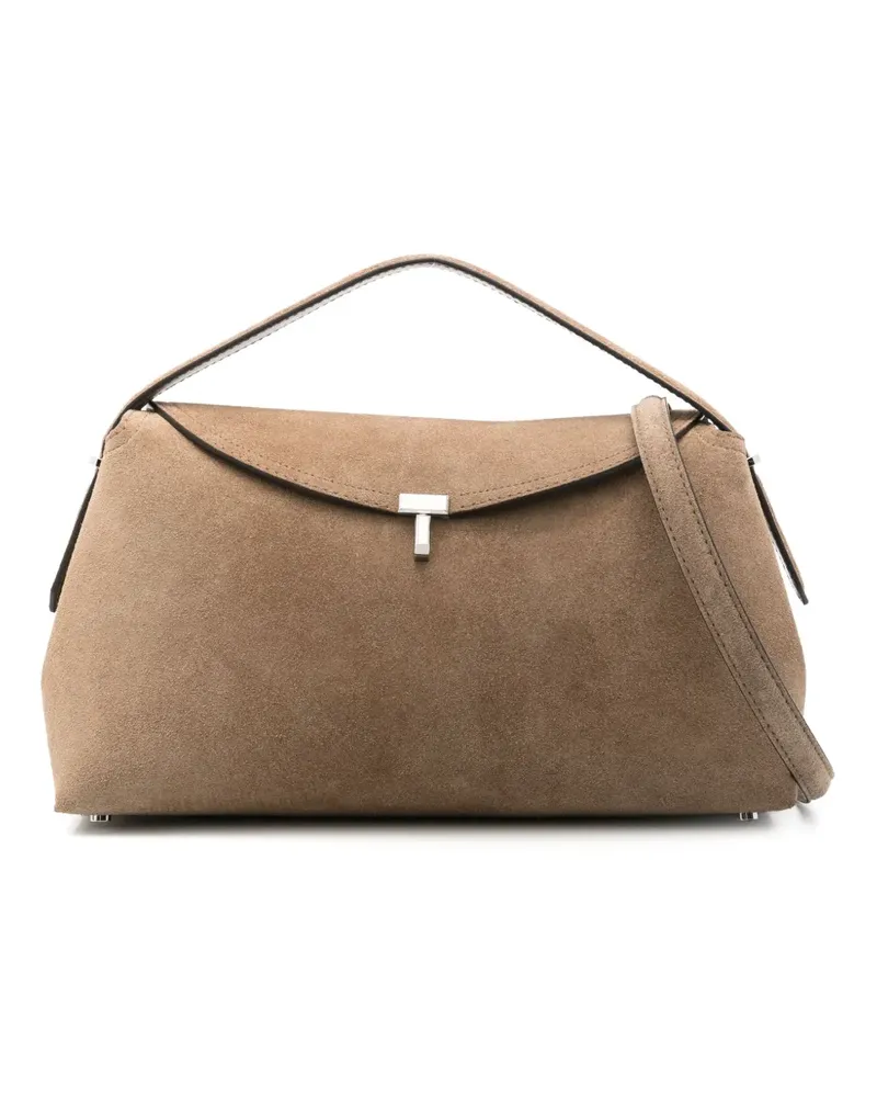Totême T-Lock Tote Bag aus Wildleder - Braun Braun