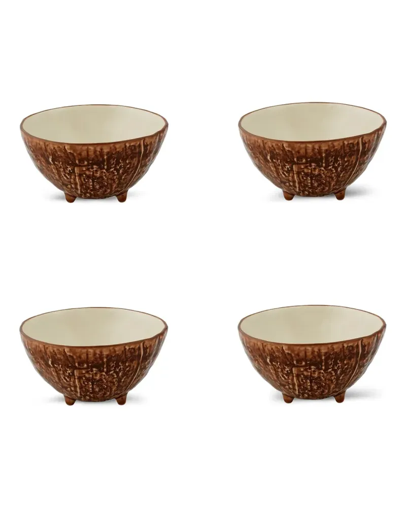 Bordallo Pinheiro Coco Schalen (4er-Set) - Braun Braun