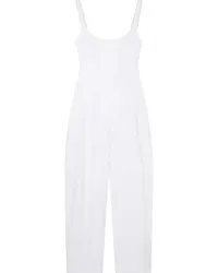 Stella McCartney Weiter Jumpsuit mit Corsage Weiß