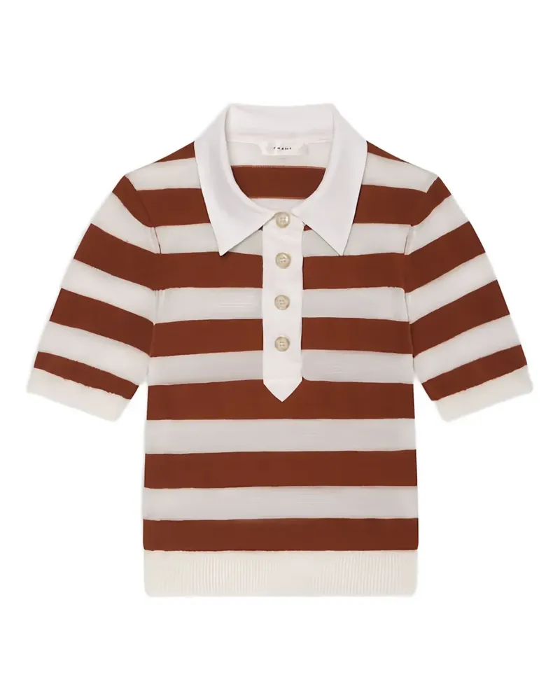 Frame Denim Gestreiftes Poloshirt - Rot Rot
