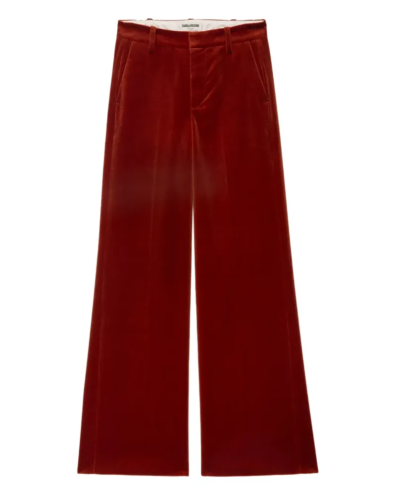 Zadig & Voltaire Samthose mit weitem Bein - Rot Rot