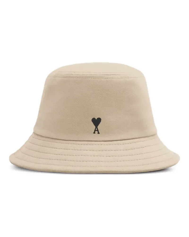 AMI Paris Fischerhut mit Herz-Logo - Nude Nude