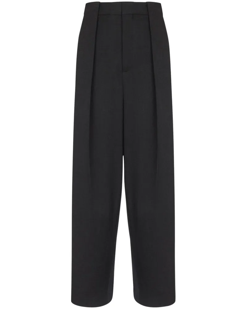 Balmain Grain de Poudre Hose mit Falten - Schwarz Schwarz
