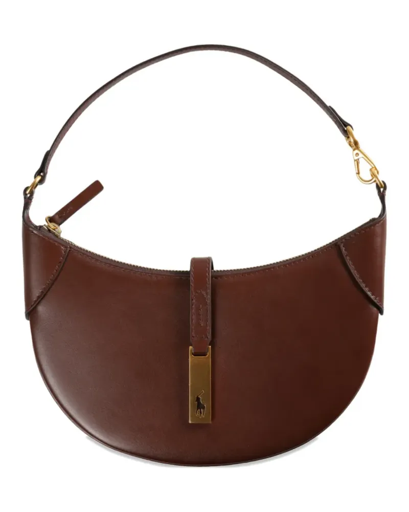 Ralph Lauren mini Polo ID leather shoulder bag - Braun Braun