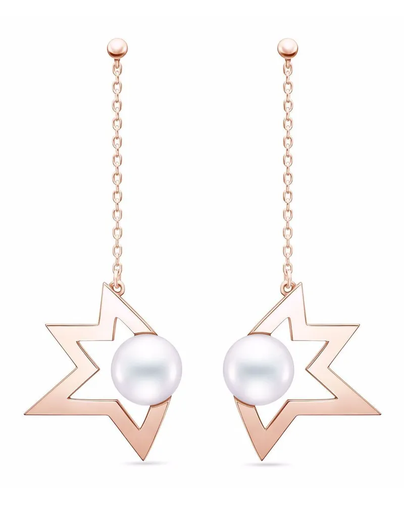 TASAKI 18kt Comet Plus Rotgold-Hängeohrringe mit Perle - Rosa Rosa
