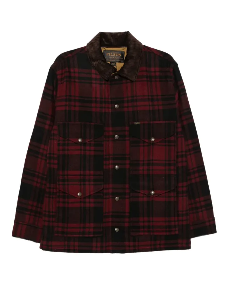 Filson plaid corduroy-collar jacket - Rot Rot
