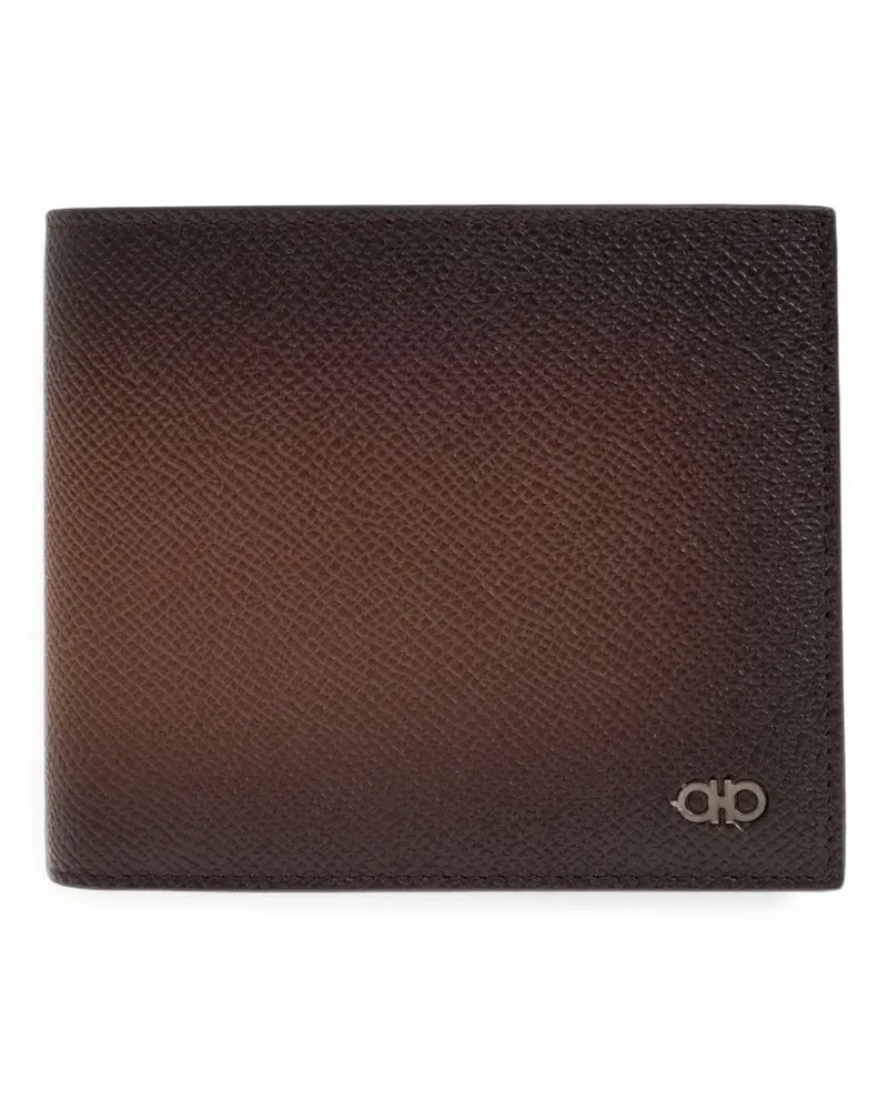Ferragamo Portemonnaie mit Logo-Schild - Braun Braun
