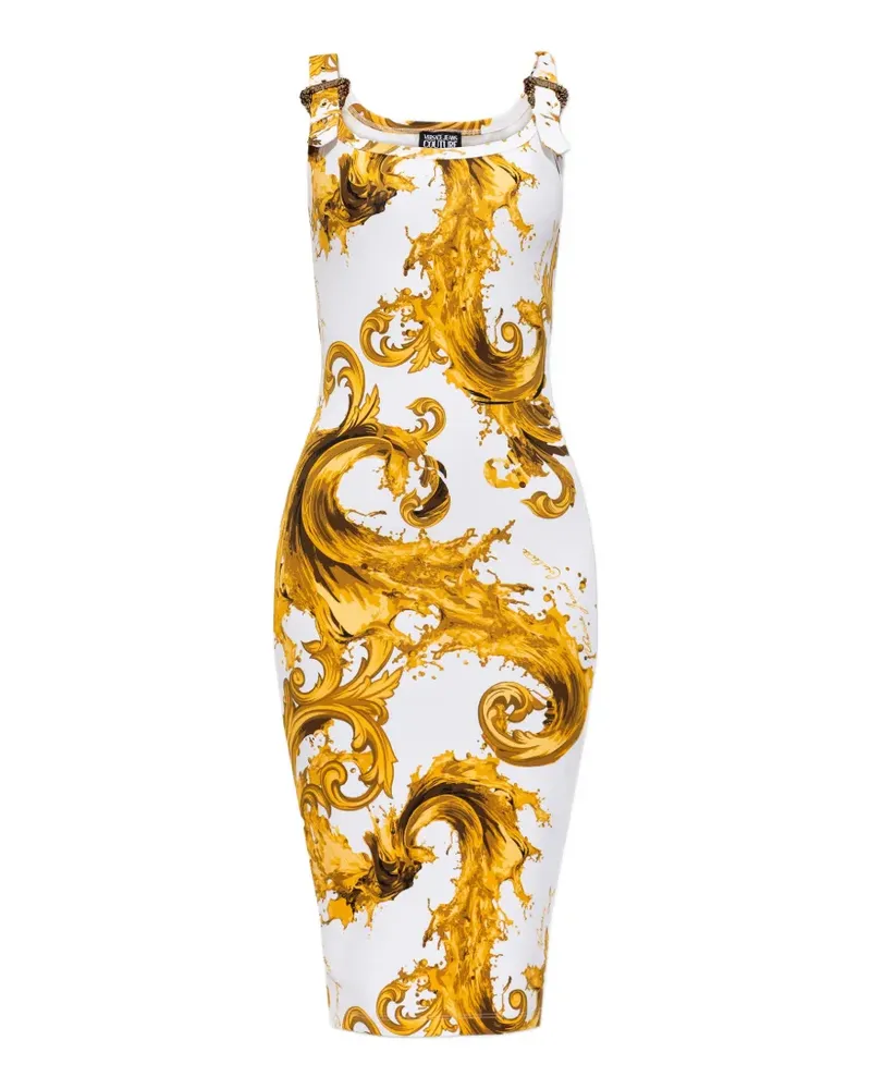 Versace Jeans printed midi dress - Weiß Weiß