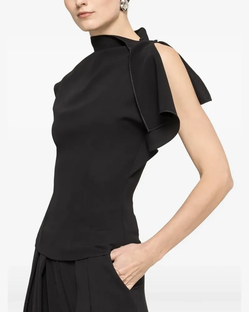NISSA short sleeve top - Schwarz Schwarz