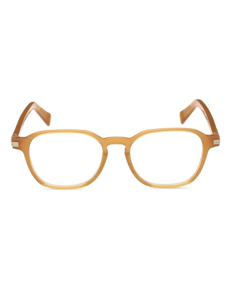 Ermenegildo Zegna Brille mit eckigem Gestell - Nude Nude