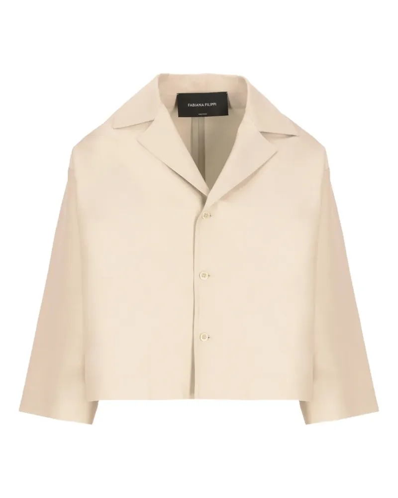 Fabiana Filippi Cropped-Jeansjacke - Nude Nude