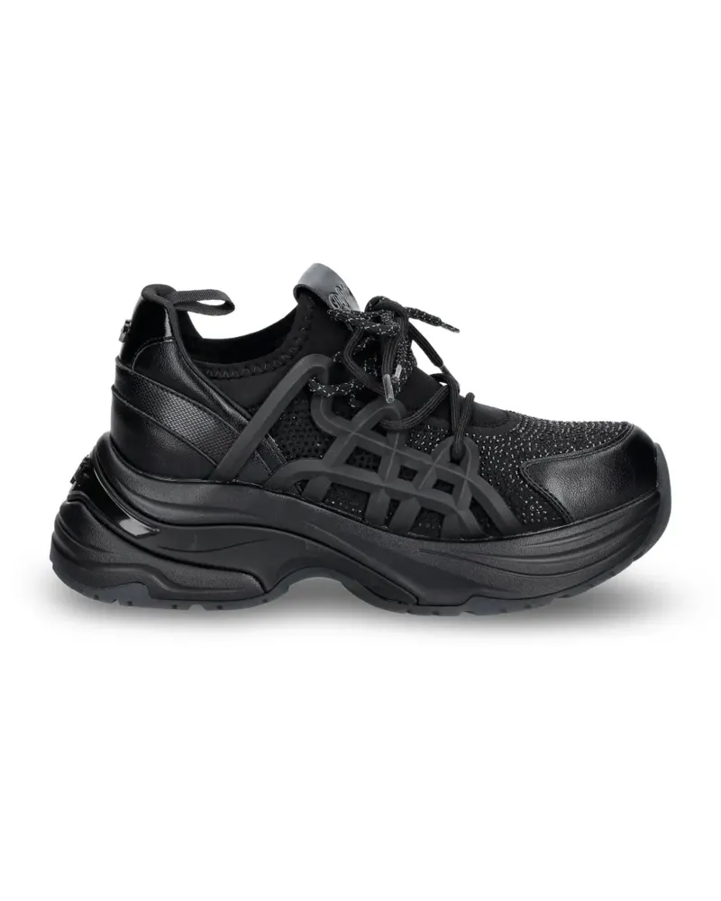 Buffalo Senta Glam Sneakers mit Kristallen - Schwarz Schwarz
