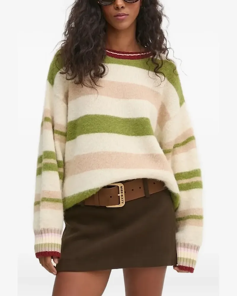 Stine Goya Gestreifter Pullover mit geripptem Saum - Nude Nude