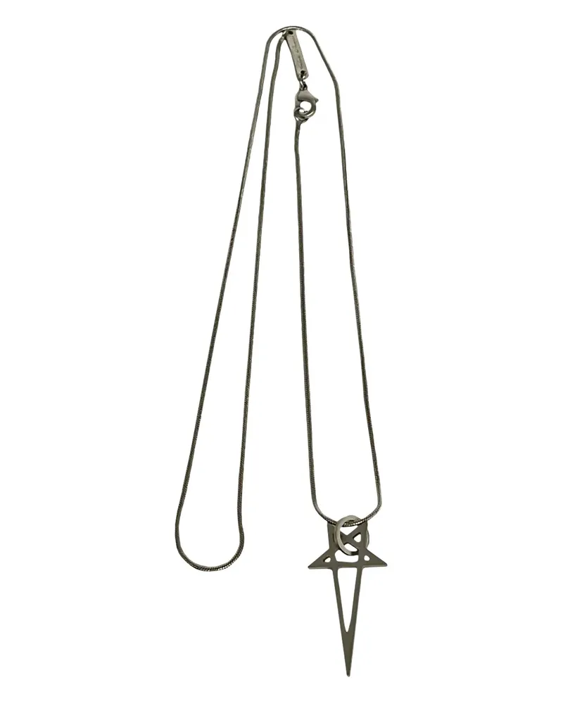 Rick Owens pentagram-pendant necklace - Silber Silber