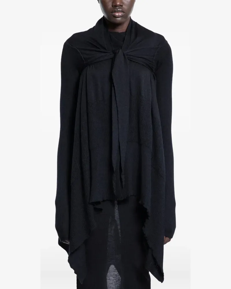 Rick Owens Hollywood tied Medium Wrap - Schwarz Schwarz