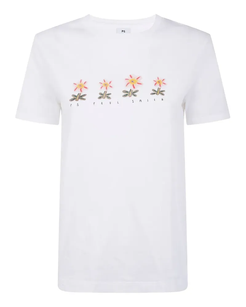 Paul Smith T-Shirt mit Blumen-Print - Weiß Weiß