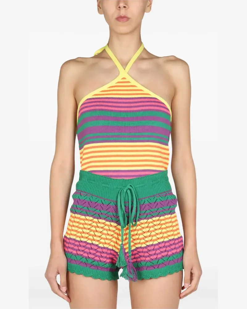 Gallo striped halter-neck top - Gelb Gelb