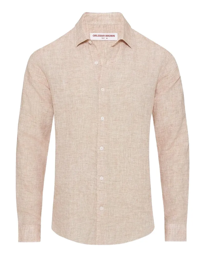 Orlebar Brown Giles classic-collar linen shirt - Nude Nude
