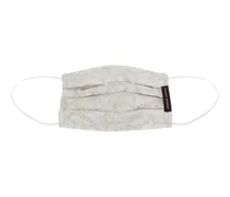 Mundschutz mit Muster - Silber