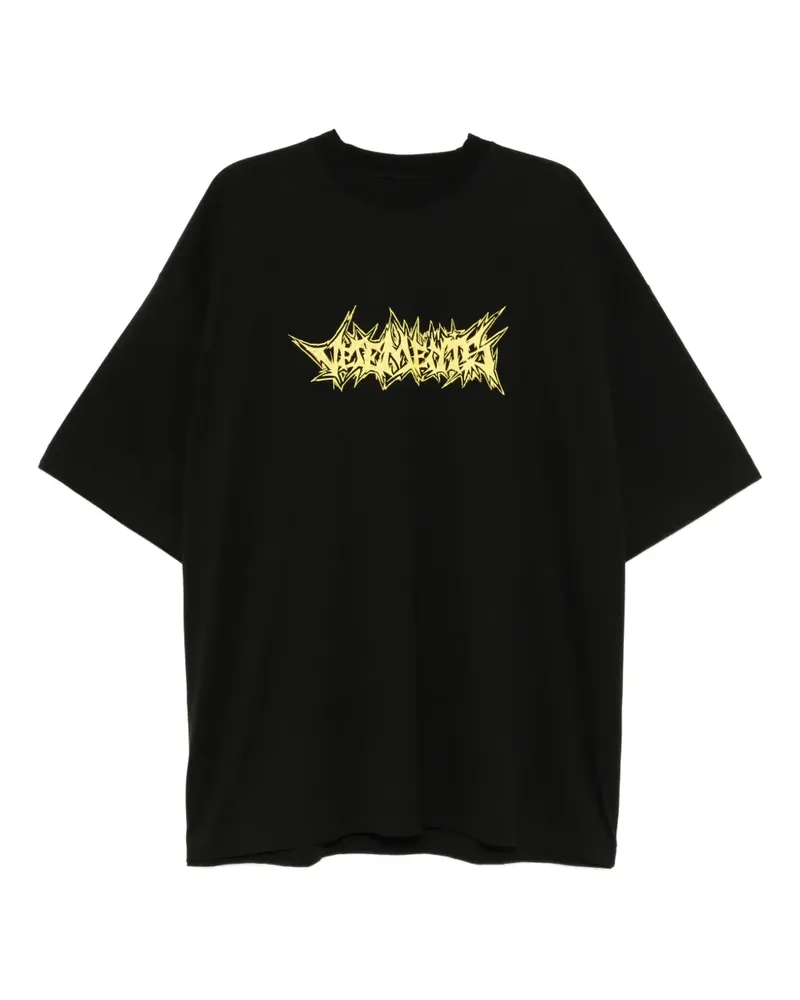 VETEMENTS T-Shirt mit Logo-Print - Schwarz Schwarz