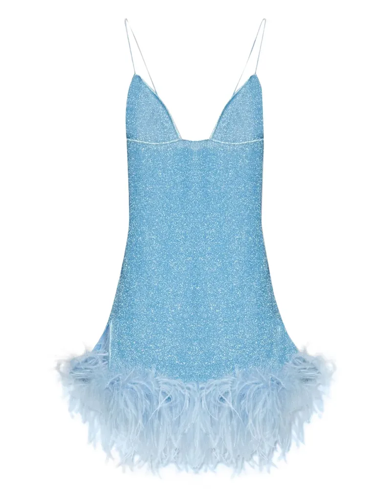 Oséree Lumière Plumage Minikleid - Blau Blau