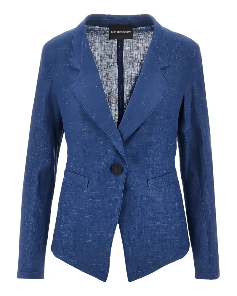 Emporio Armani flap-pocket single-breasted blazer - Blau Blau