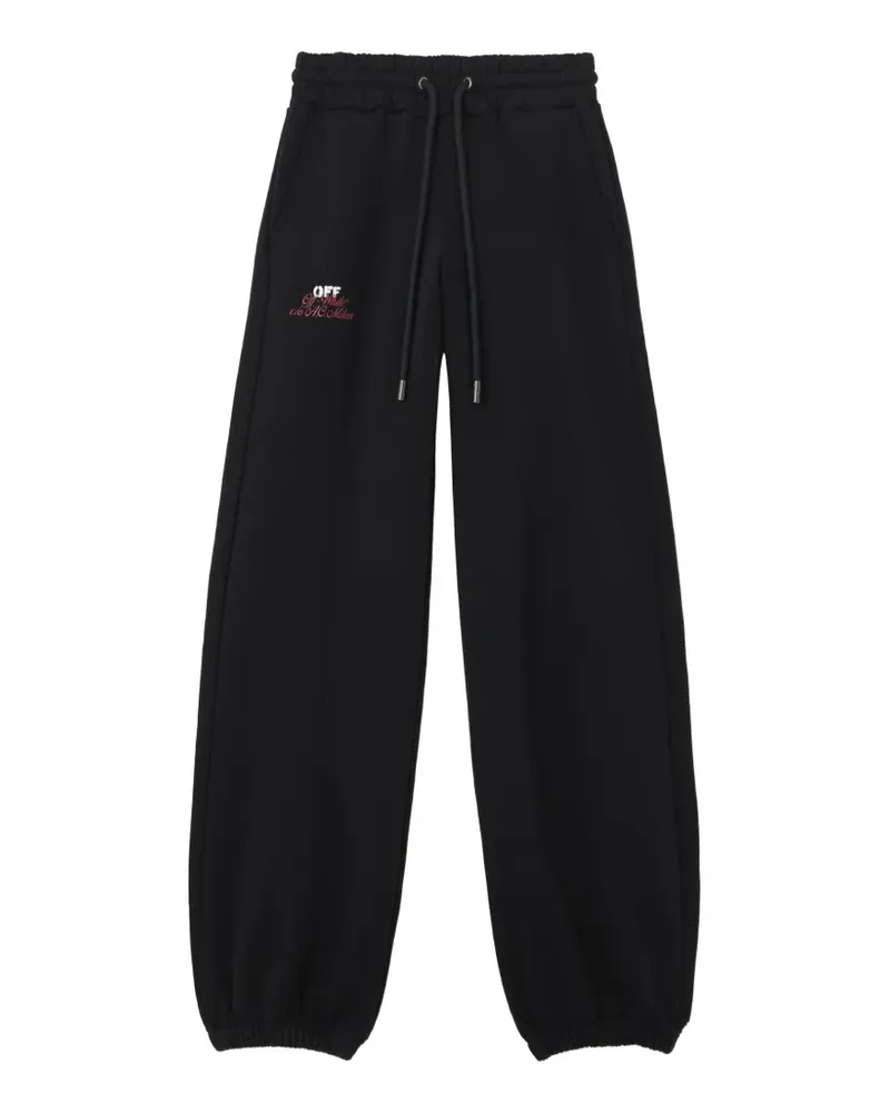 OFF-WHITE x AC Milan logo-print track pants - Schwarz Schwarz