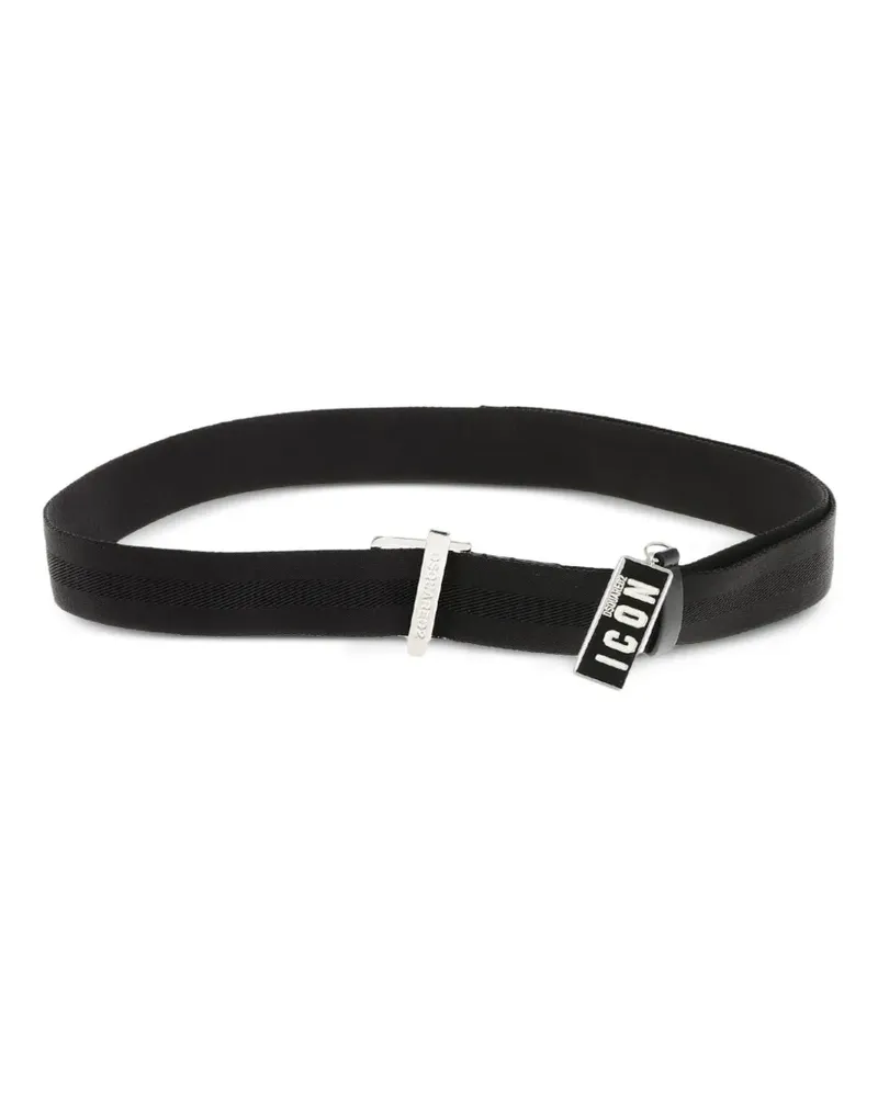 Dsquared2 Icon charm belt - Schwarz Schwarz
