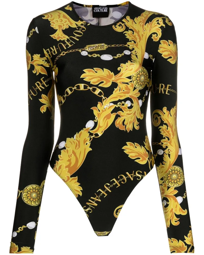 Versace Jeans Body mit Barock-Print - Schwarz Schwarz