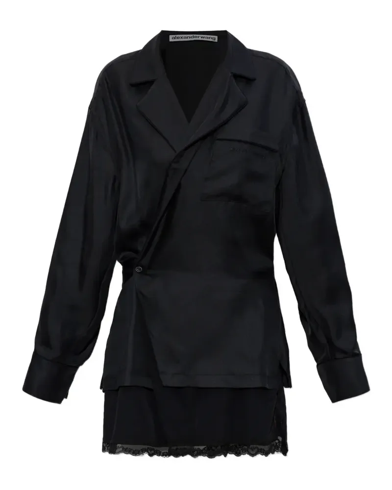 Alexander Wang wrap mini dress - Schwarz Schwarz