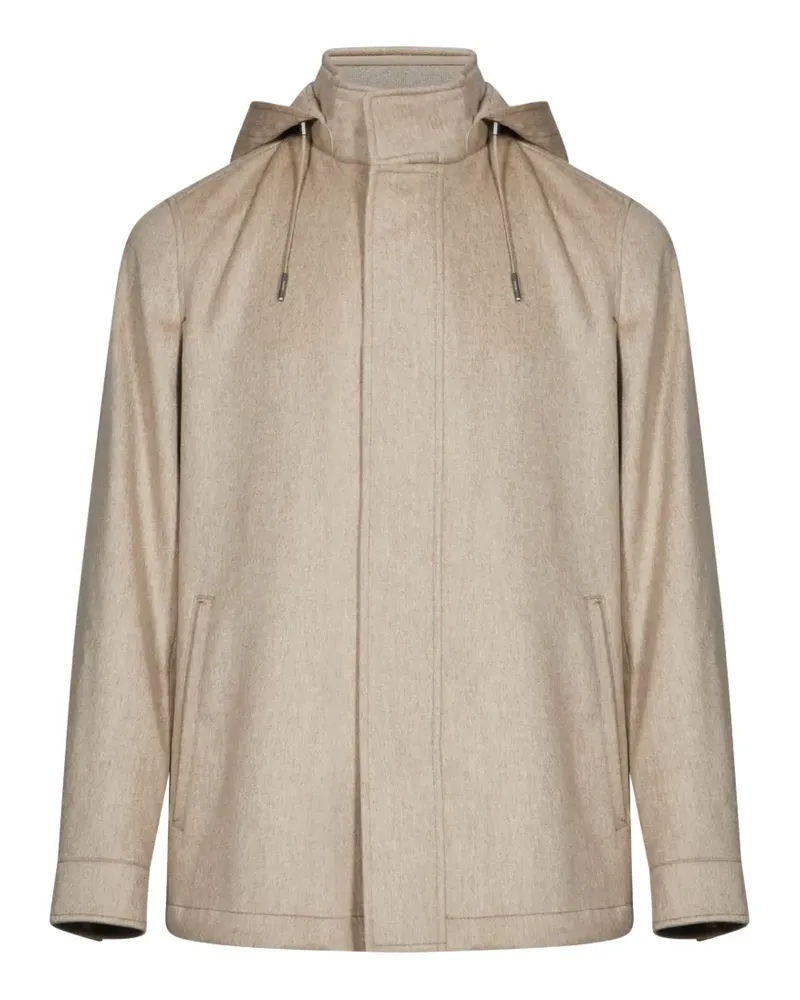 Ermenegildo Zegna hooded zip-up jacket - Nude Nude