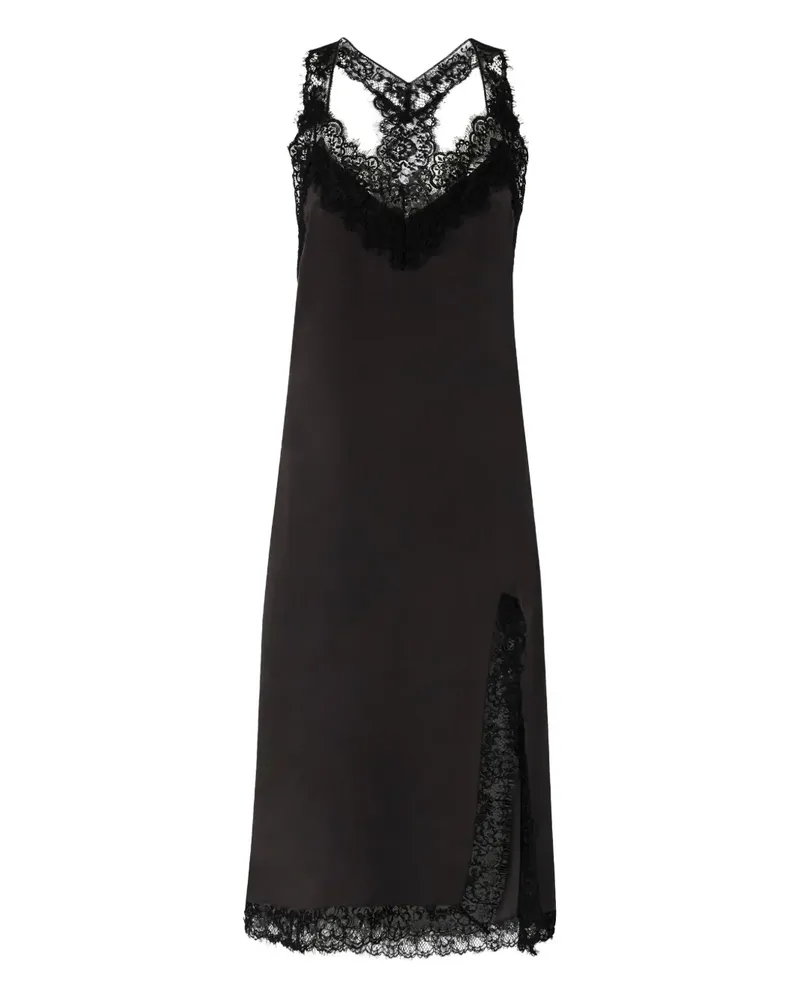 Pinko Kleid mit Spitzenbesatz - Braun Braun