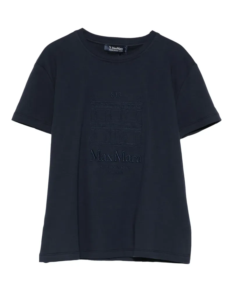 Max Mara Max Mara embroidered T-shirt - Blau Blau