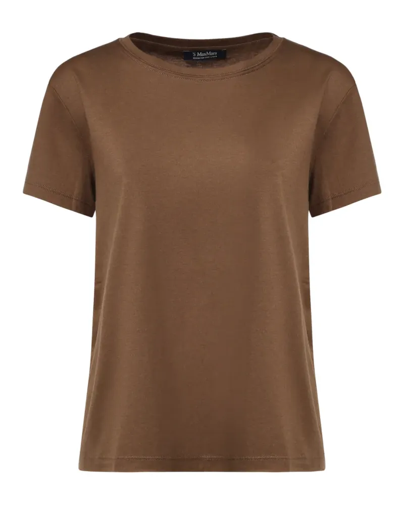 Max Mara Max Mara T-Shirt mit Stickerei - Braun Braun