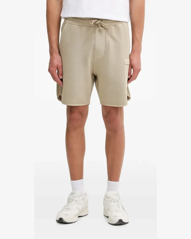 Aeronautica Militare logo-patch drawstring shorts - Nude Nude