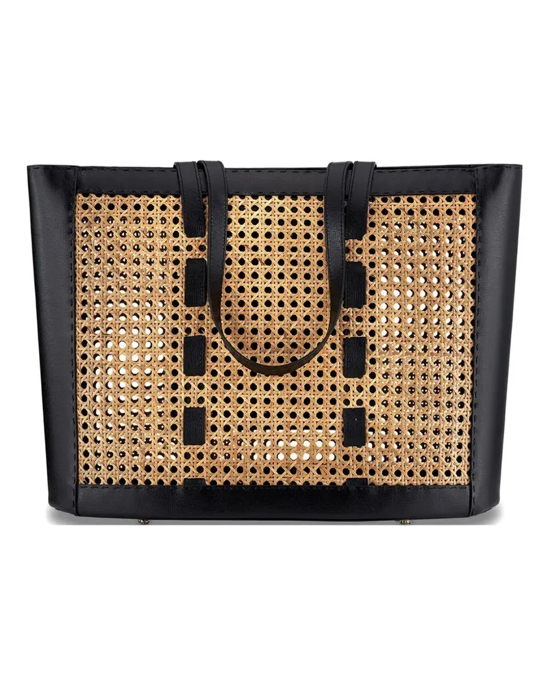 Tyler Ellis jumbo Bristol wicker-leather tote bag - Nude Nude
